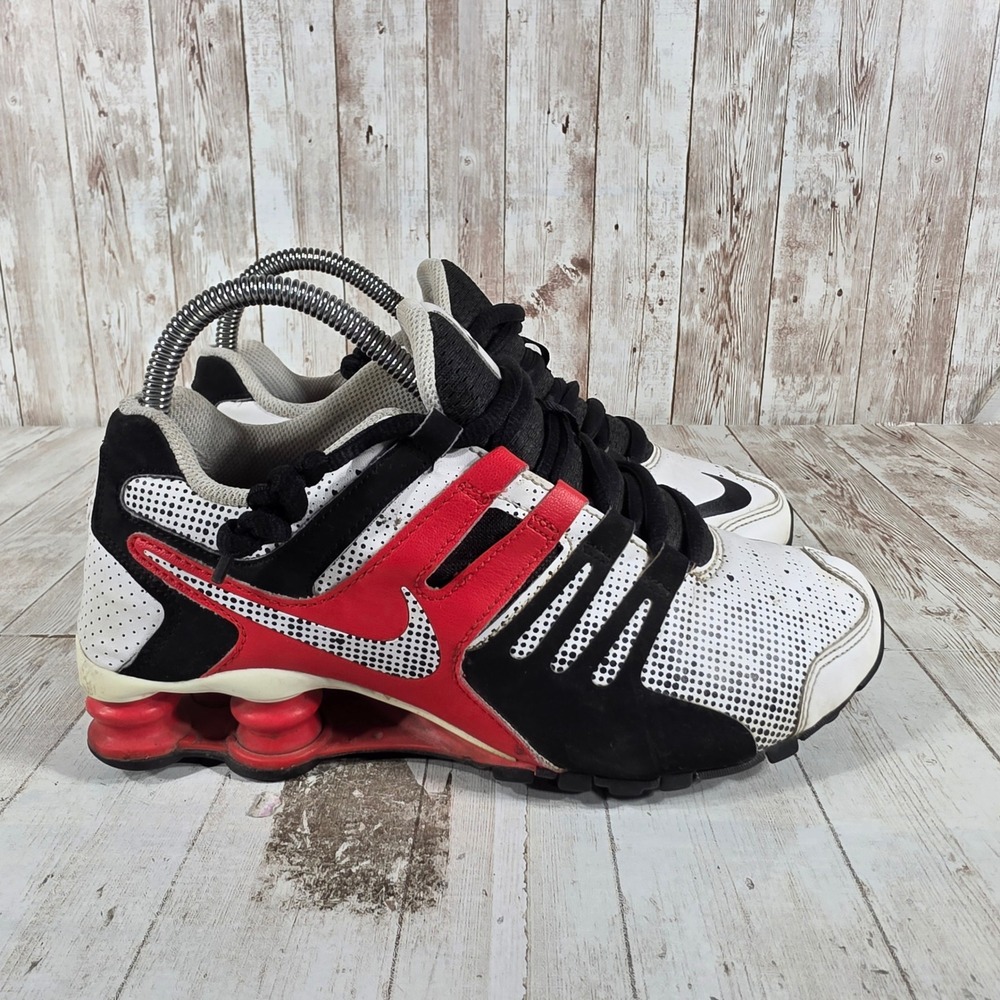 Nike Shox NZ Womens 6.5 White Black Red Running Shoes 646824-100 Retro Y2K